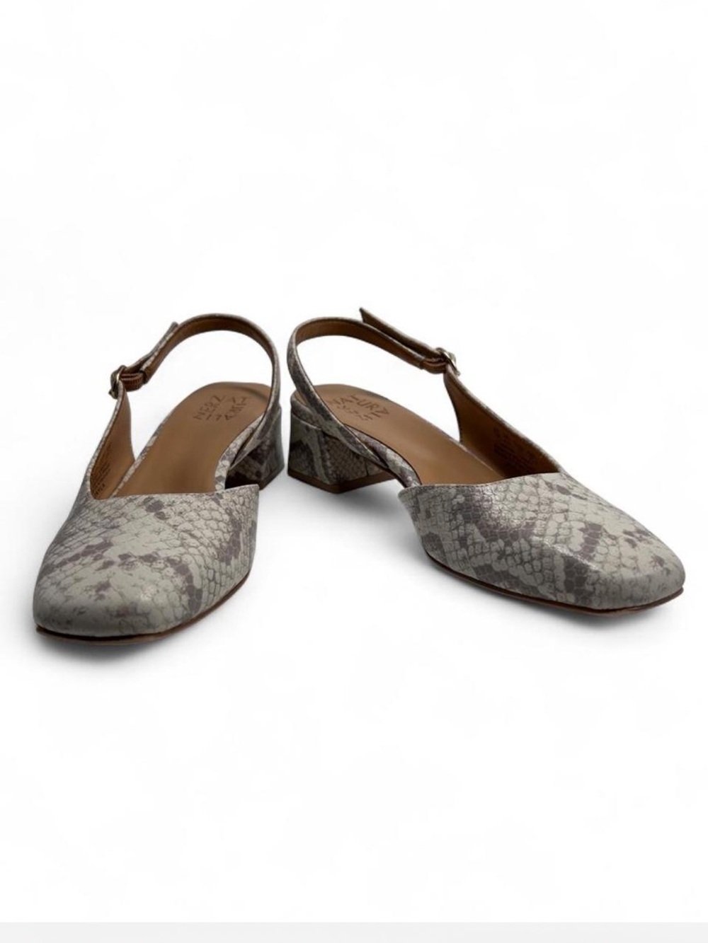 Naturalizer Jayla Slingback Pumps, White Snake pattern, D'Orsay side style 7 - Picture 6 of 8
